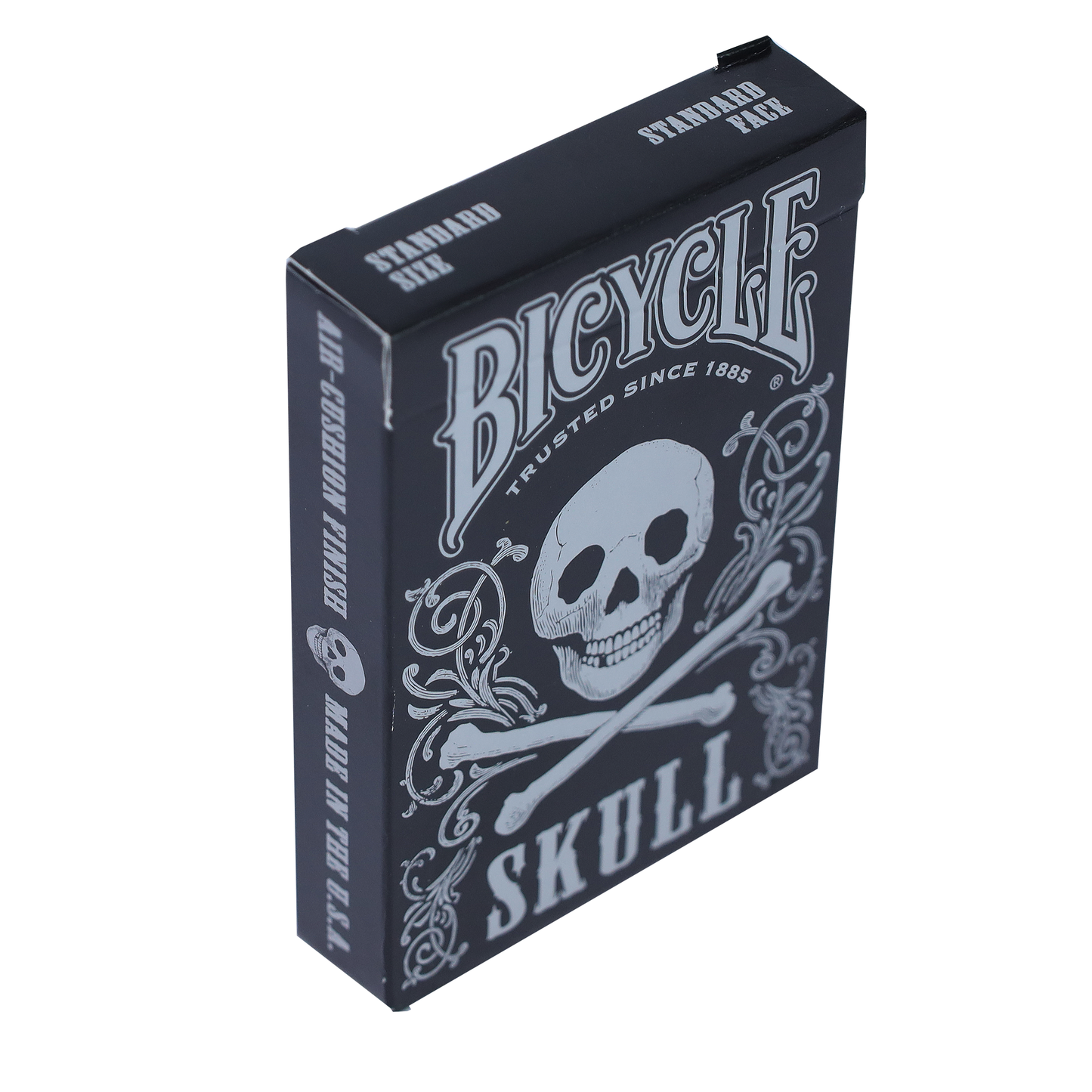 Skull Metallic Silver Bicycle Playing Cards