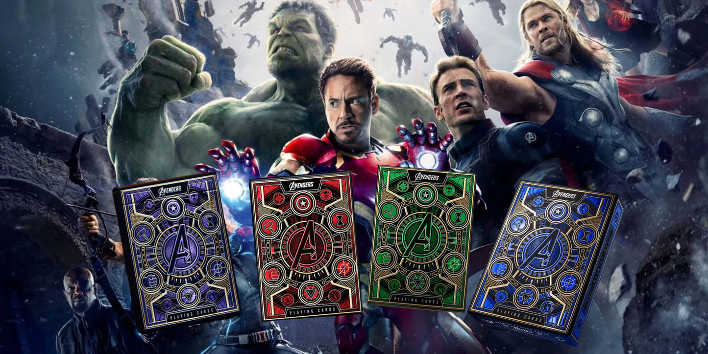 Avengers Playing Cards by Theory 11: The 4 Deck Infinity Saga Collection