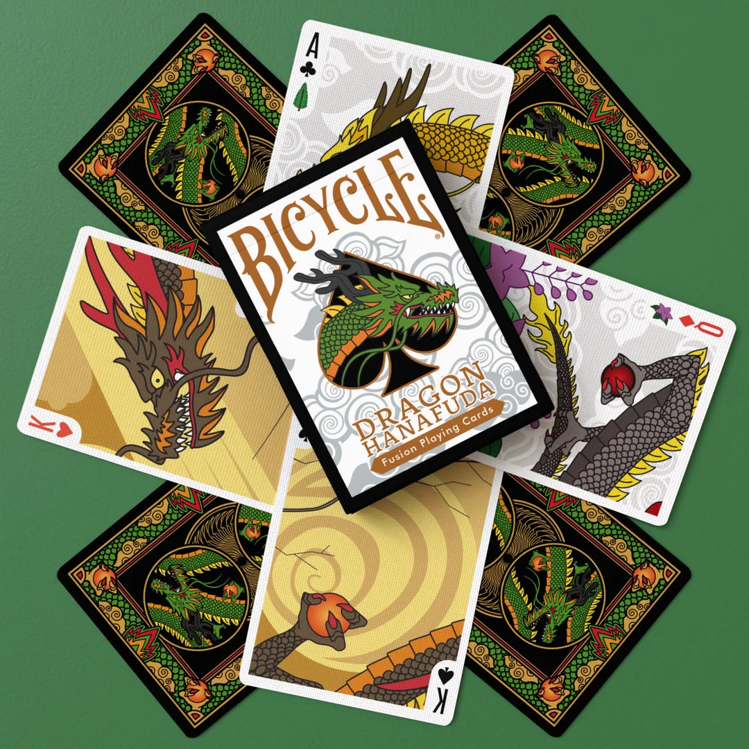 Bicycle Dragon Hanafuda Fusion Edition Playing Cards – Japanese-Inspired Deck for Poker, Rummy & Hanafuda Games