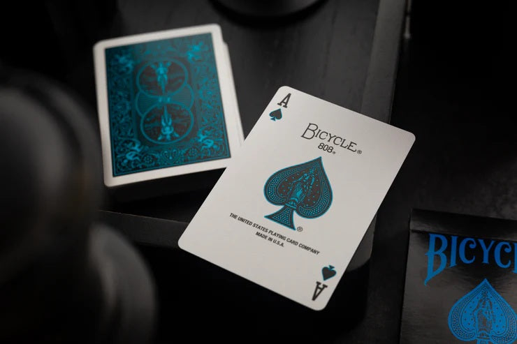 Bicycle Cool-Blue Neon Rider Back - Limited Edition