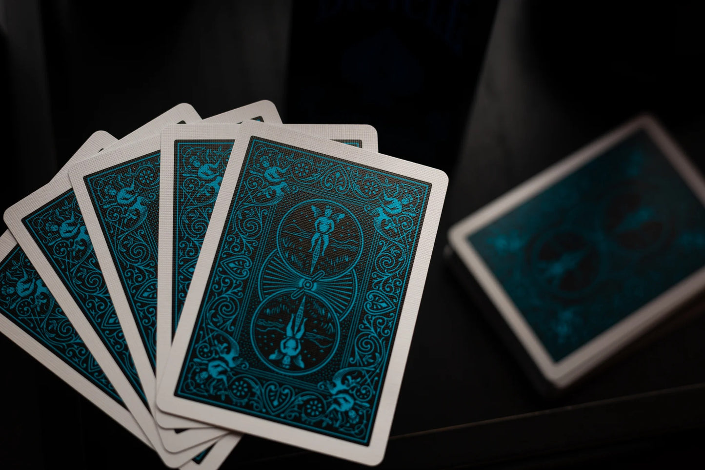 Bicycle Cool-Blue Neon Rider Back - Limited Edition