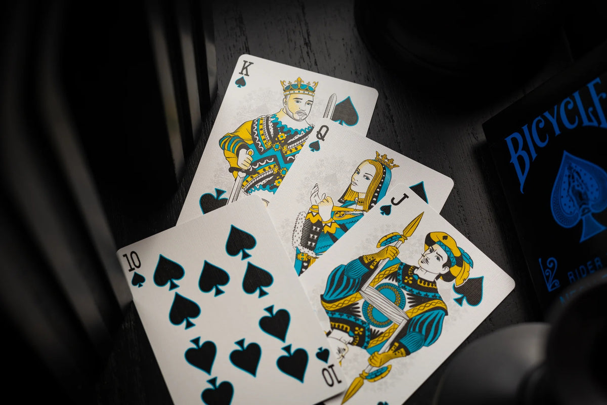 Bicycle Cool-Blue Neon Rider Back - Limited Edition – PlayingCardDecks.com