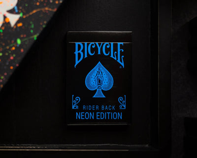 Bicycle Cool-Blue Neon Rider Back - Limited Edition