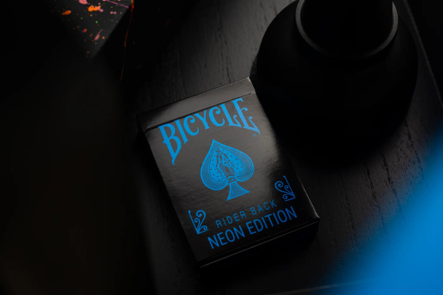 Bicycle Cool-Blue Neon Rider Back - Limited Edition