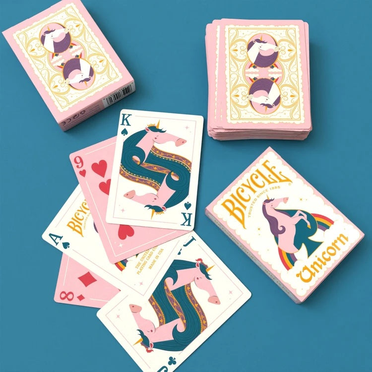 Bicycle Pink Unicorn Playing Cards
