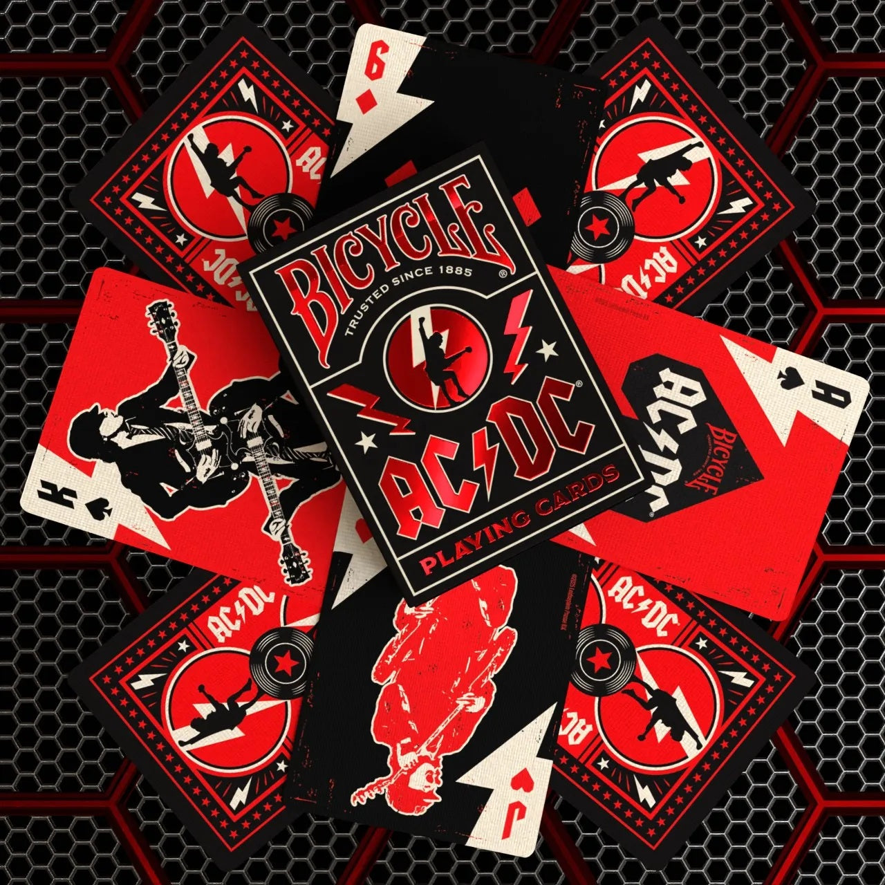Bicycle AC/DC Playing Cards - Amp Up Your Game Night – PlayingCardDecks.com