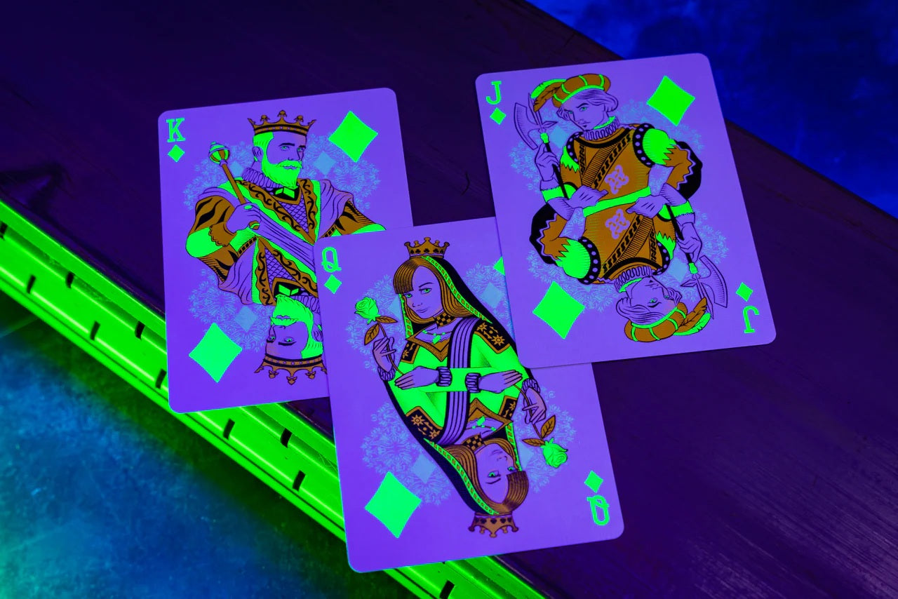 Bicycle Neon Rider Back Green-Glo Deck Playing Cards - Limited Edition