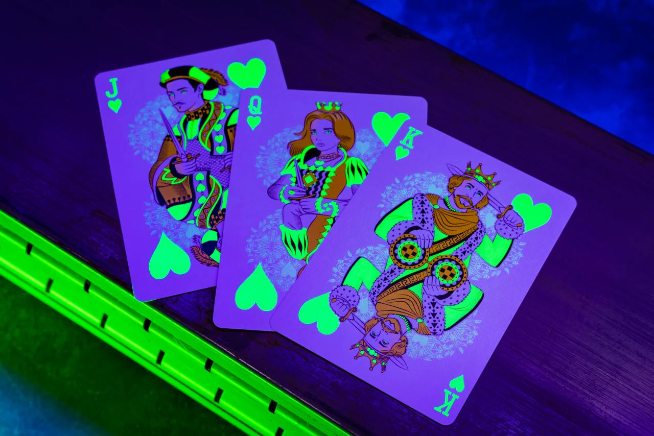 Bicycle Neon Rider Back Green-Glo Deck Playing Cards - Limited Edition