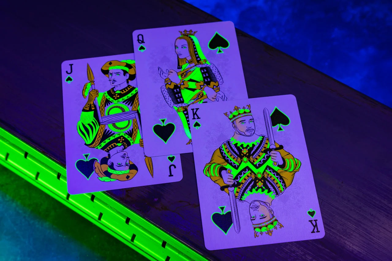 Bicycle Neon Rider Back Green-Glo Deck Playing Cards - Limited Edition