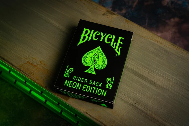 Bicycle Neon Rider Back Green-Glo Deck Playing Cards - Limited Edition