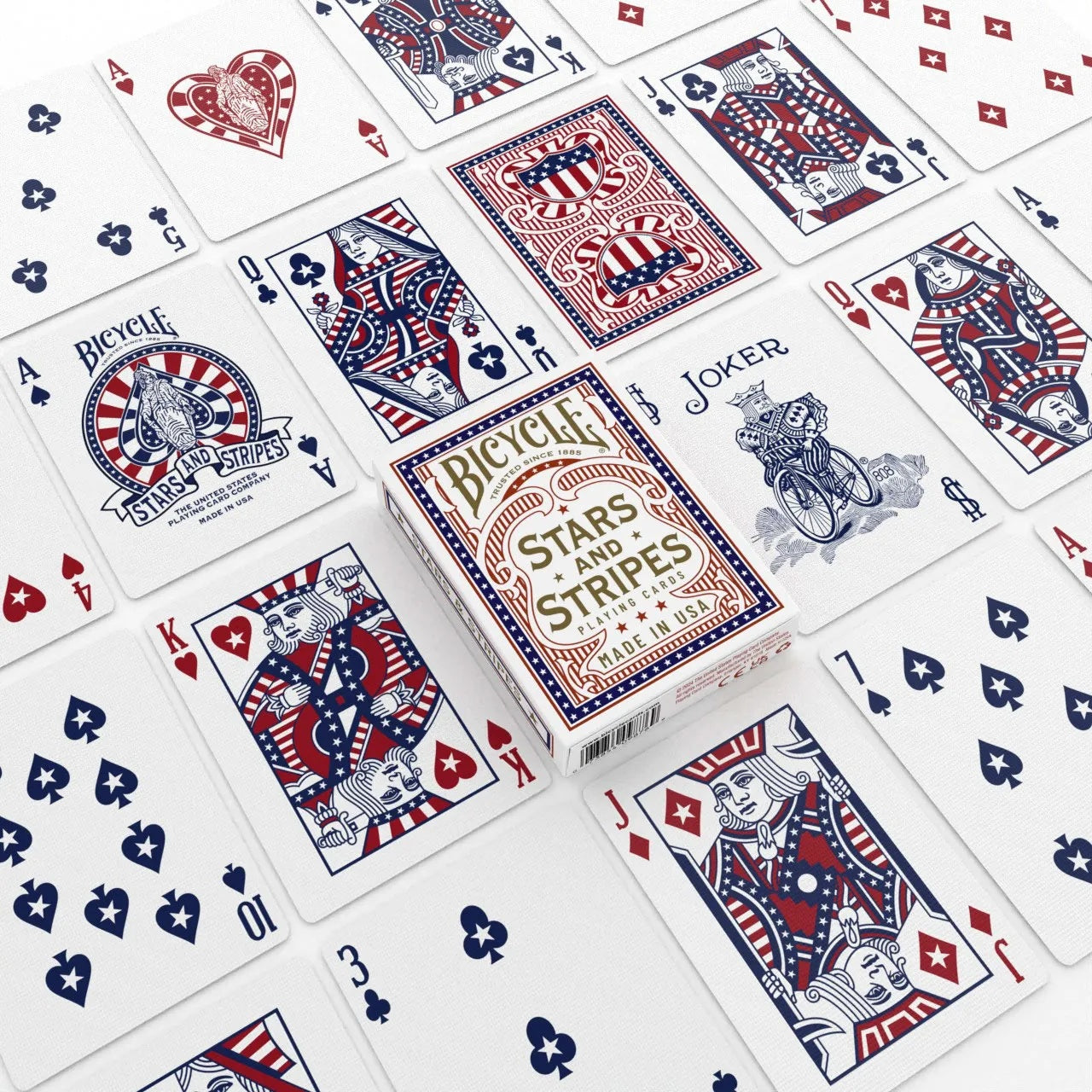 Bicycle Stars and Stripes Playing Cards - Red, White, and Ready to Deal