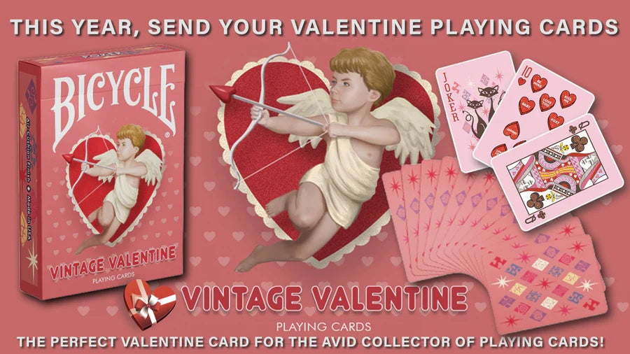 Vintage Valentine Bicycle Playing Cards