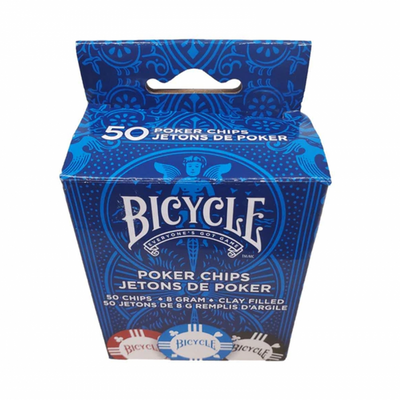 Bicycle 8 Gram Clay Filled Poker Chips - 50 Count Set