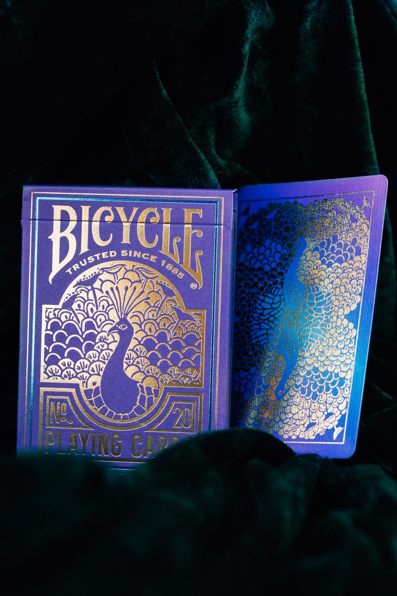 Bicycle Purple Peacock Playing Cards - With New Cold Foiling Tech