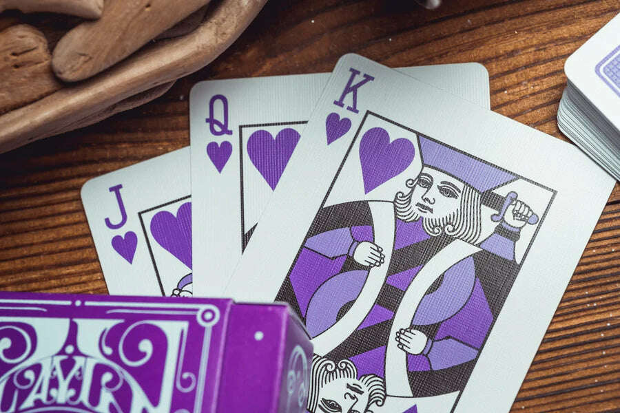 PlayingCardDecks.com-Smoke & Mirrors v9 Purple Playing Cards USPCC