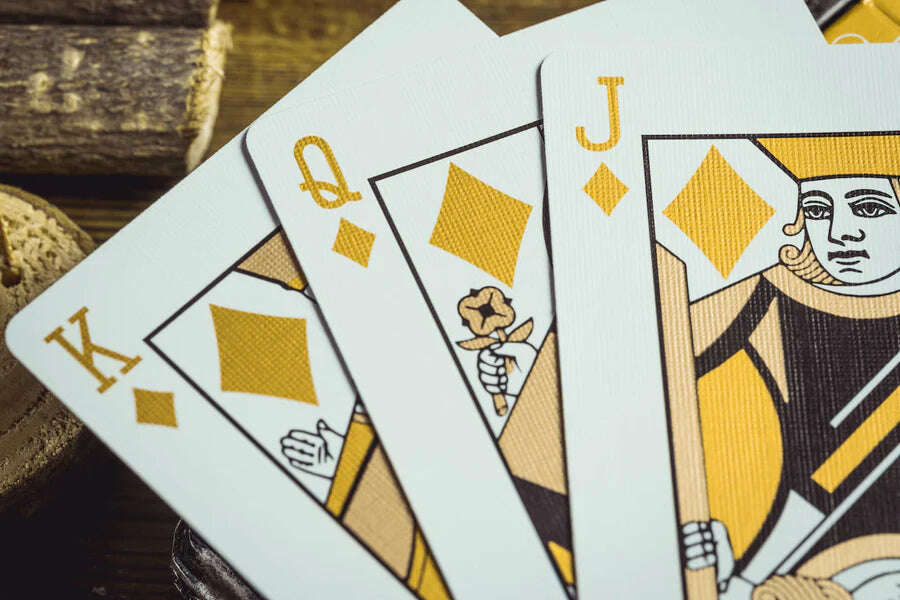 PlayingCardDecks.com-Smoke & Mirrors v9 Gold Playing Cards USPCC