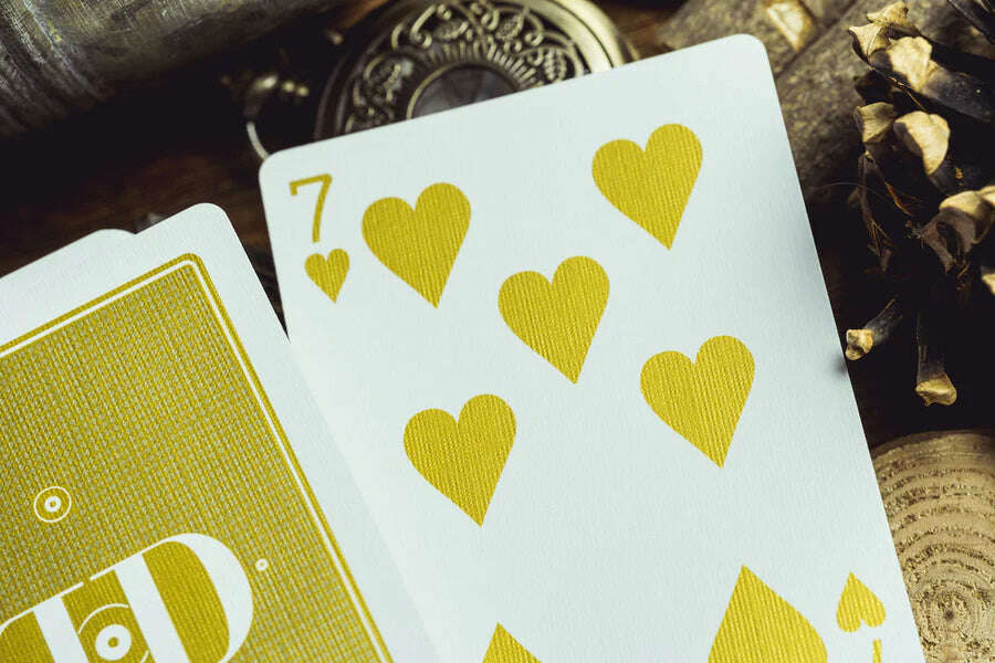 PlayingCardDecks.com-Smoke & Mirrors v9 Gold Playing Cards USPCC