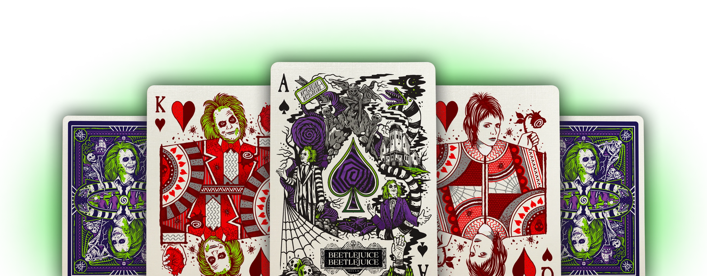 Beetlejuice, Beetlejuice...BEETLEJUICE! Premium playing cards