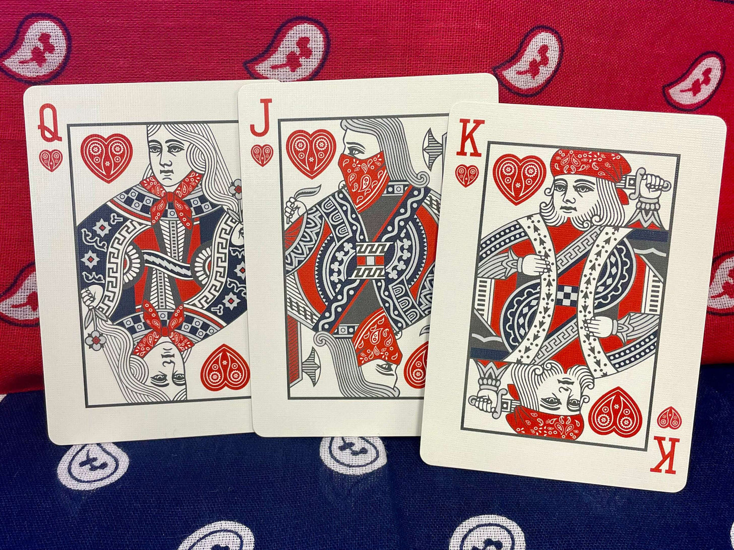 PlayingCardDecks.com-Bicycle Bandana Red Stripper Playing Cards