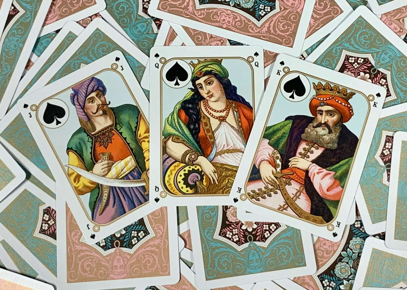 PlayingCardDecks.com-Four Continents Gilded Playing Cards USPCC: 2 Deck Set