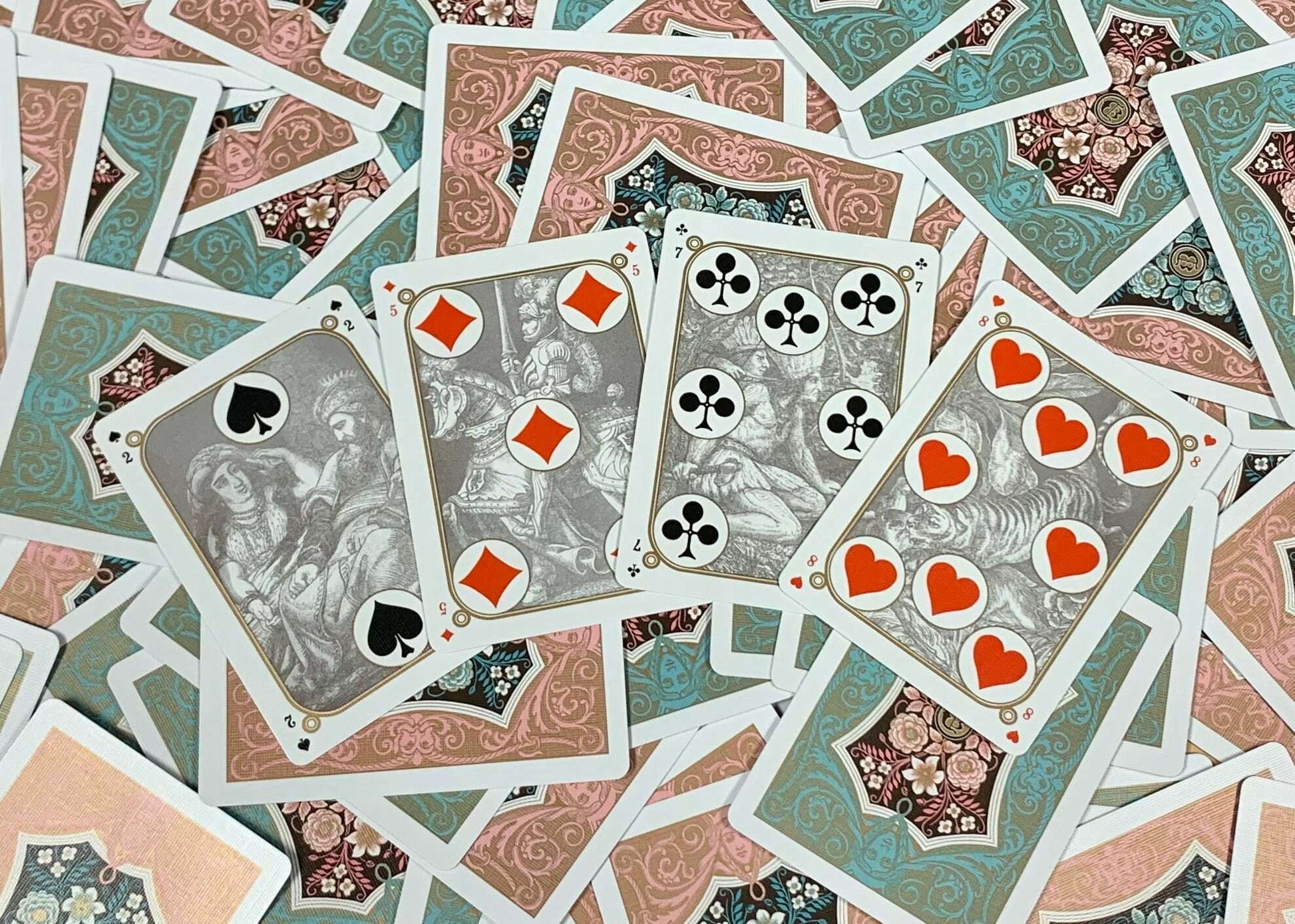 PlayingCardDecks.com-Four Continents Gilded Playing Cards USPCC