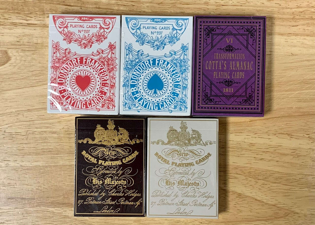 PlayingCardDecks.com-Historic 5-Deck Bundle: Standard