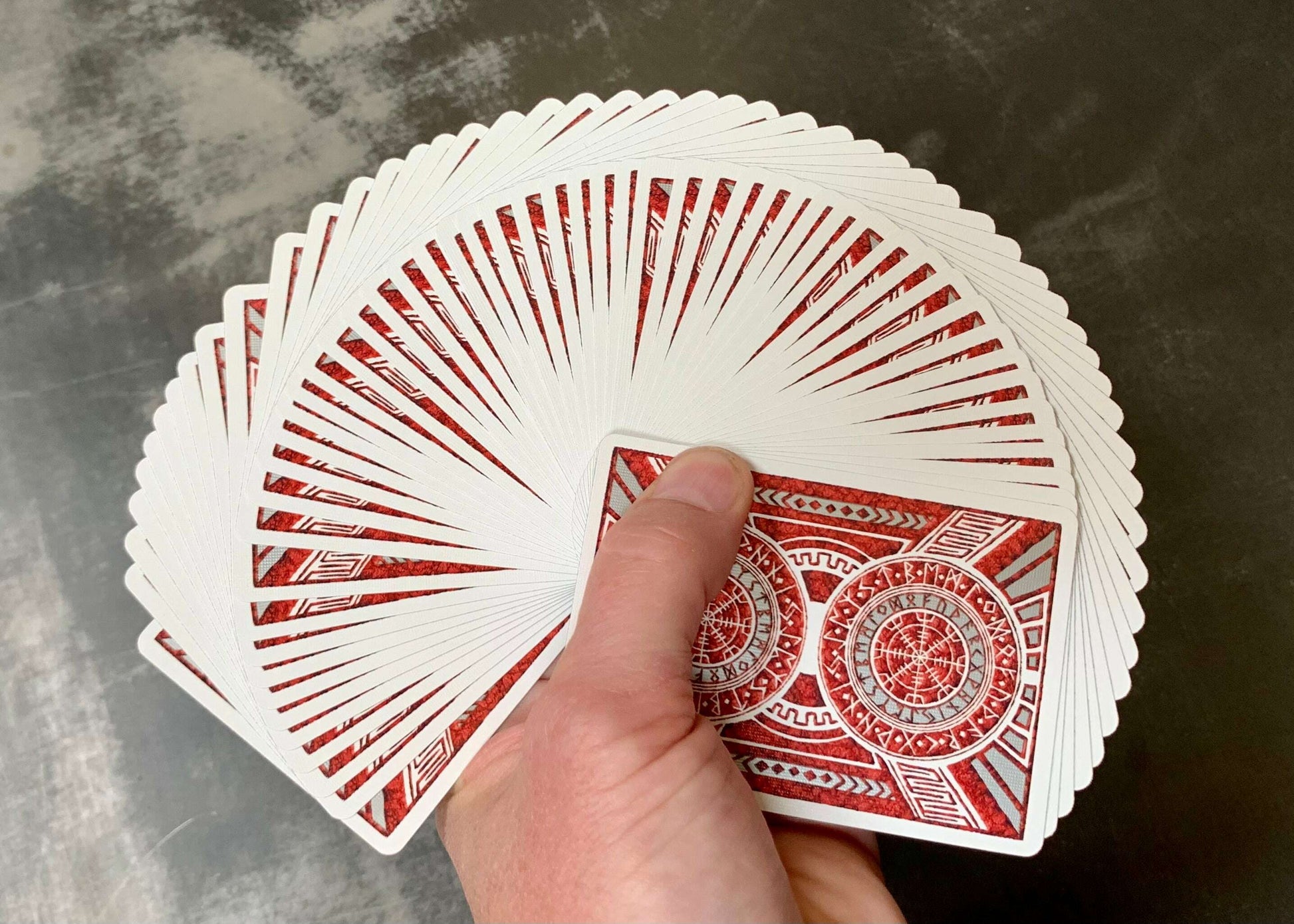 PlayingCardDecks.com-Runes v2 Gilded Bicycle Playing Cards