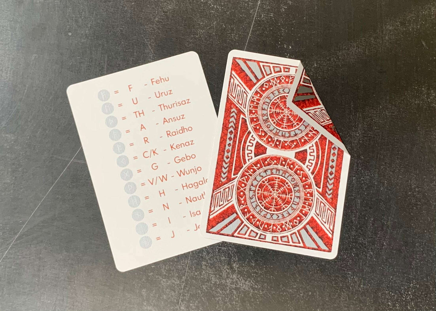 PlayingCardDecks.com-Runes v2 Gilded Bicycle Playing Cards