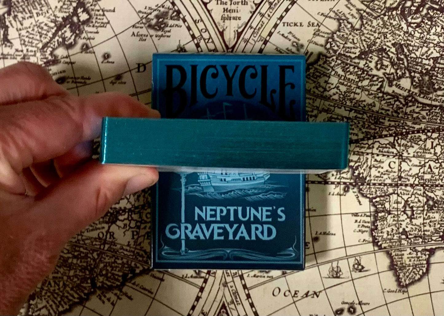 PlayingCardDecks.com-Neptune's Graveyard Gilded Bicycle Playing Cards: Ship