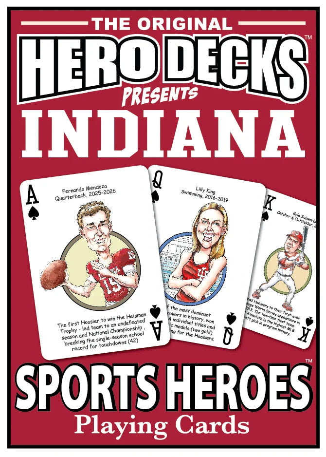 Indiana Sports Heroes Playing cards for Hoosiers Fans