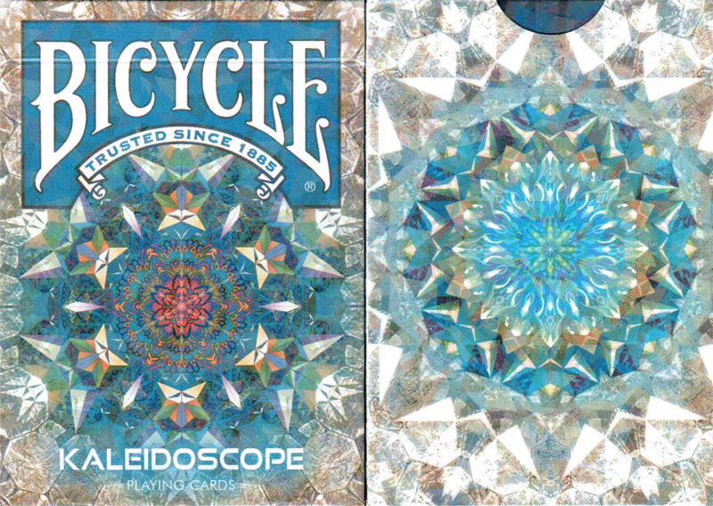 Bicycle Kaleidoscope Blue Playing Cards