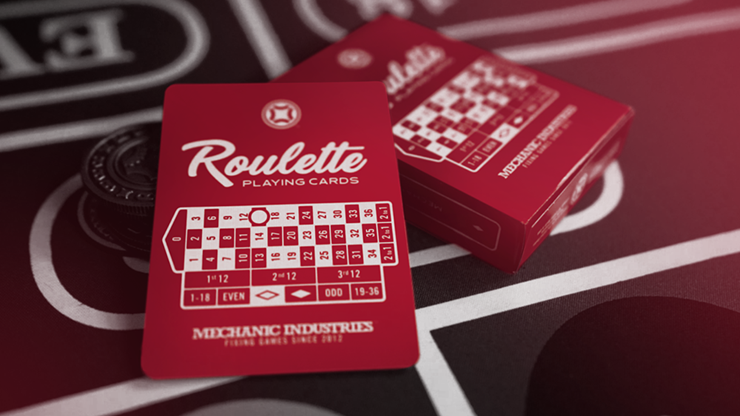 Roulette Red Playing Cards by Mechanic Industries