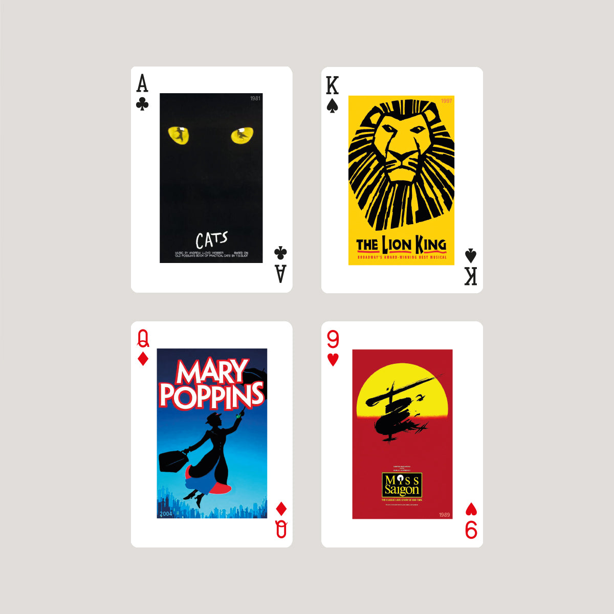 Musicals Playing Cards by Piatnik