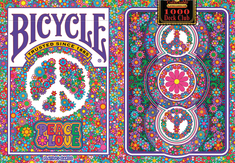 PlayingCardDecks.com-Peace & Love Bicycle Playing Cards