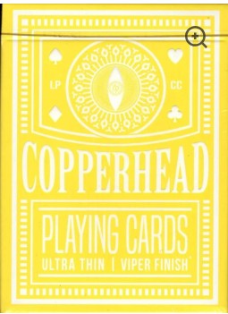 Copperhead v2 Viper Finish-Yellow Playing Cards