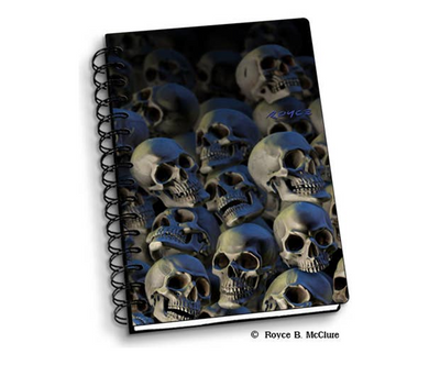 3D Royce Notebook - Dark Skulls