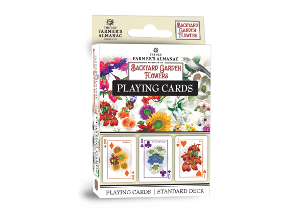 Farmer's Almanac - Backyard Garden Flowers Playing Cards by Masterpieces