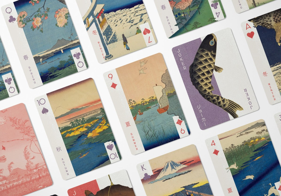 Hiroshige Playing Cards with Magnetic Tuck Box