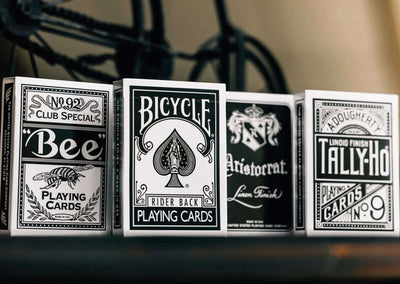PlayingCardDecks.com-Signature Black Playing Cards 4 Deck Set USPCC