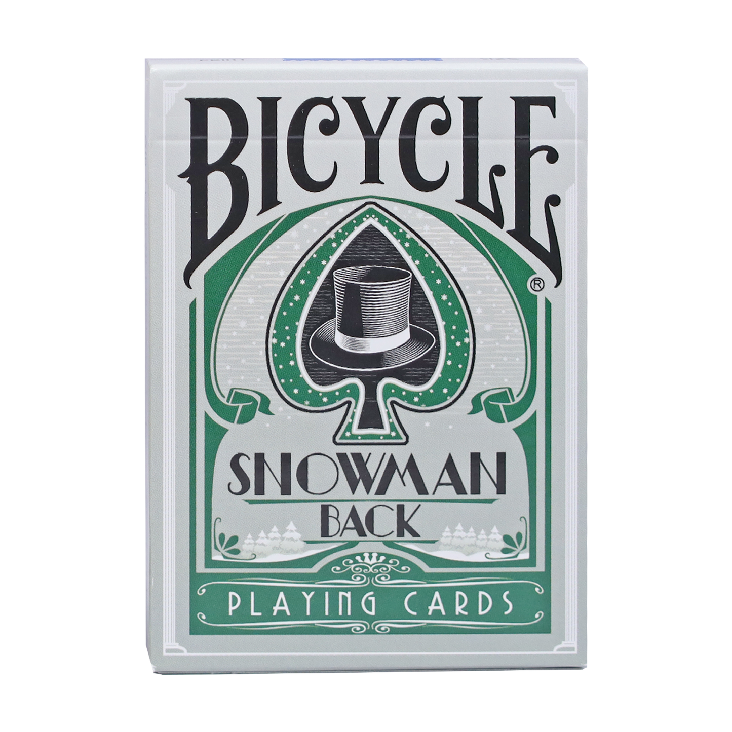 Snowman Back Red & Green Bicycle Playing Cards