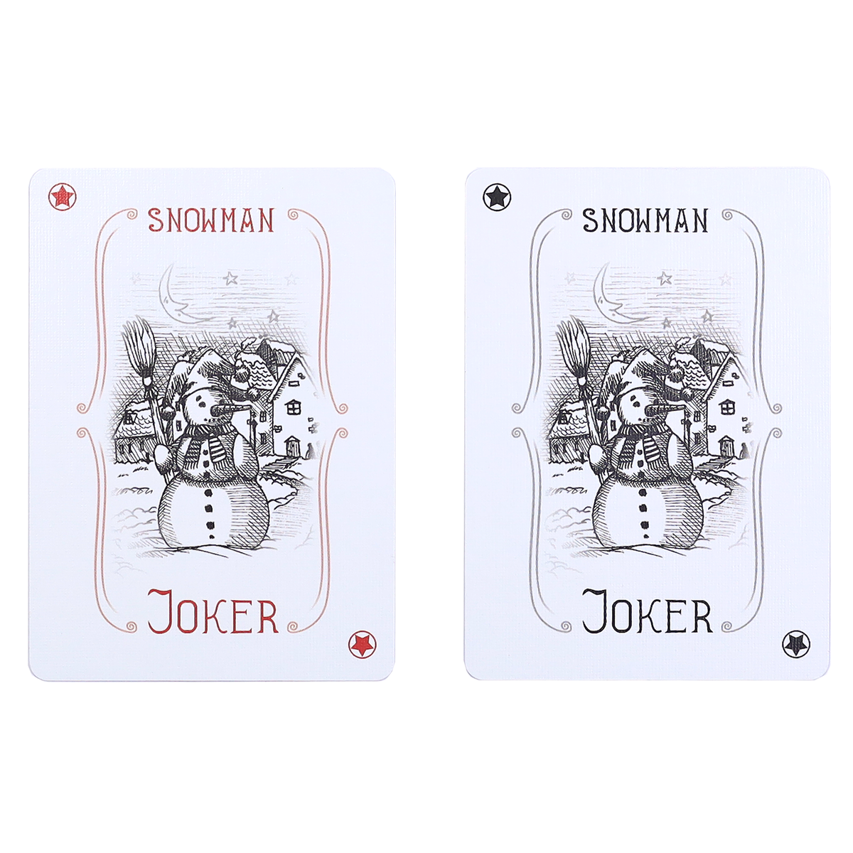 Snowman Back Red & Green Bicycle Playing Cards - A Holiday Essential ...