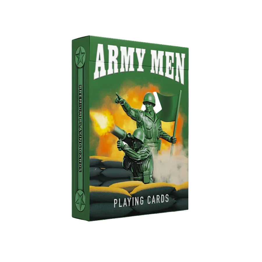 Army Men Playing Cards