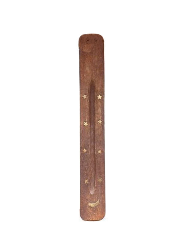 Wooden Incense Ash Catchers with a Cresent Moon