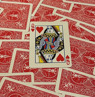 Red One-Way Forcing Deck - Queen of Hearts