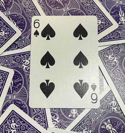 Purple One-Way Forcing Deck - 6 of Spades