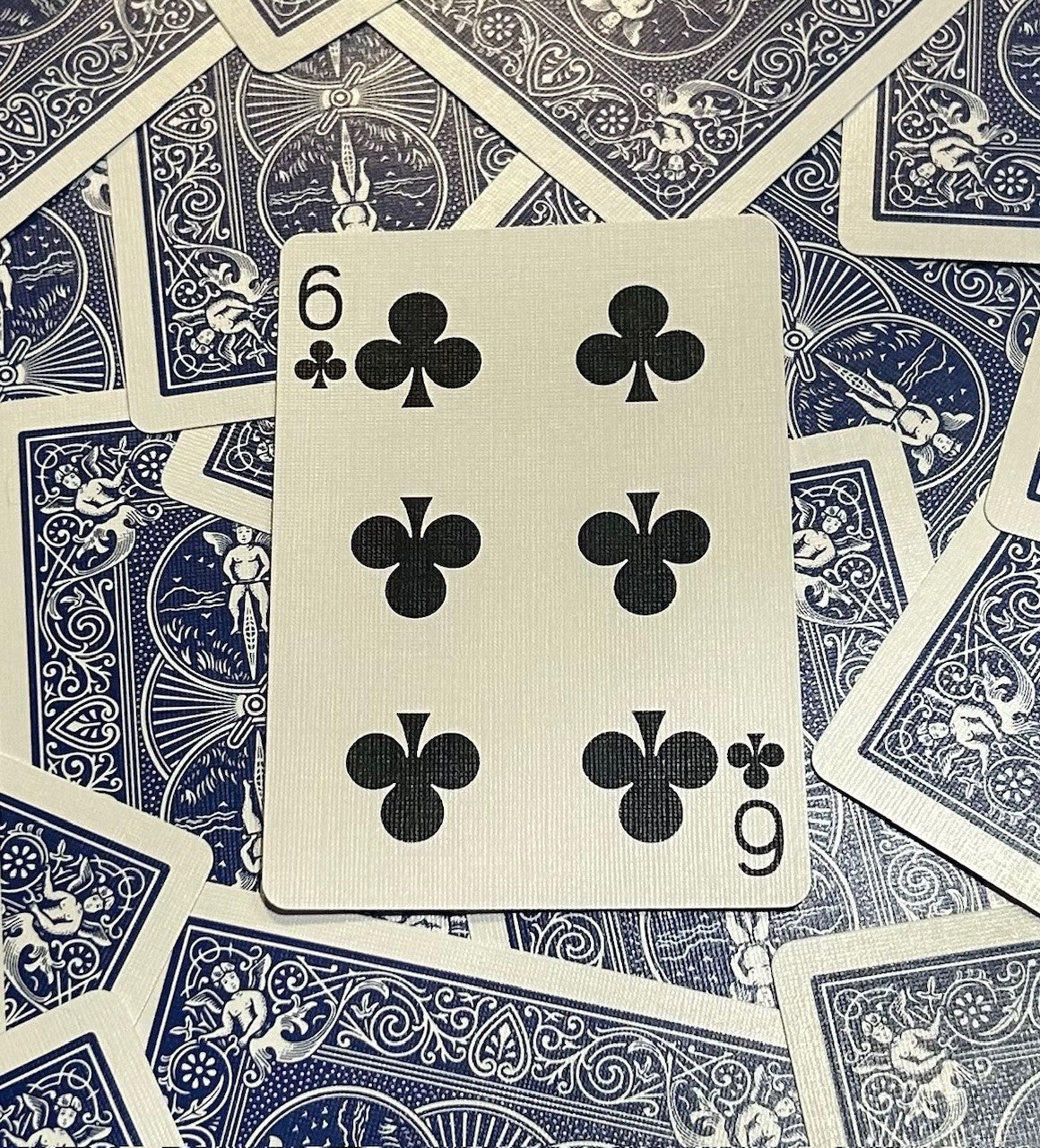 Blue One Way Forcing Deck - 6 of Clubs