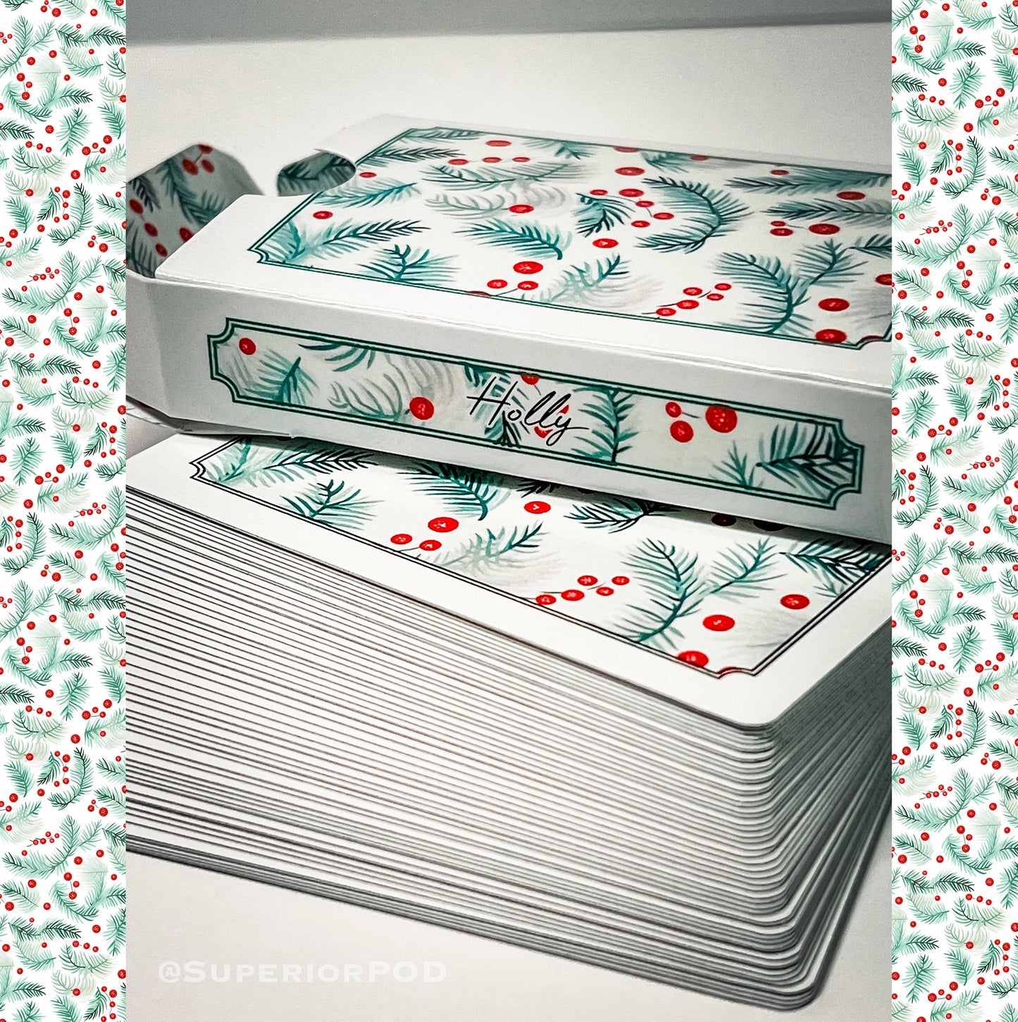 Christmas Holly Playing Cards
