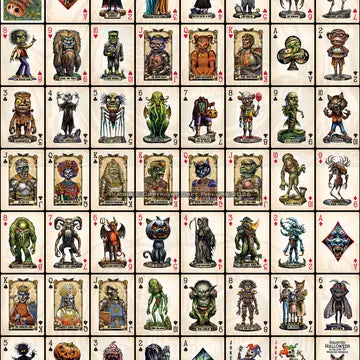 Haunted Halloween: Gallery of Monster Weirdos Playing Cards