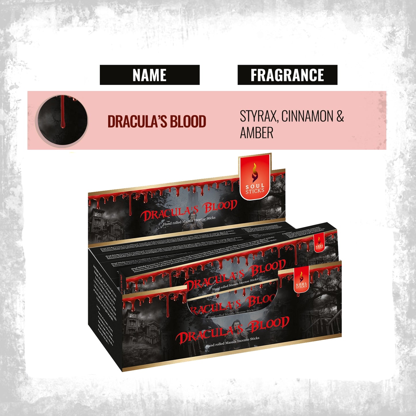 Soul Sticks - Dracula's Blood Masala Incense Sticks - 15 G.