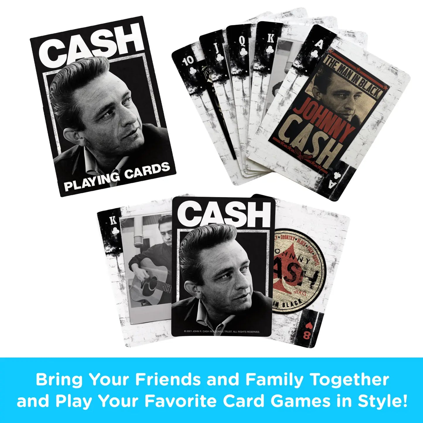Johnny Cash Playing Cards by Aquarius - Celebrate the Music Legend